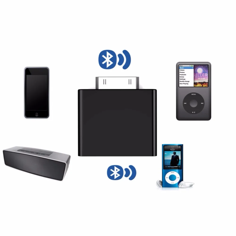 Bluetooth Raidītāju Adapteris Hifi Audio Dongle iPod Mini/Nano Bezvadu Karte, Aux Uztvērēju un Adapteri Austiņas