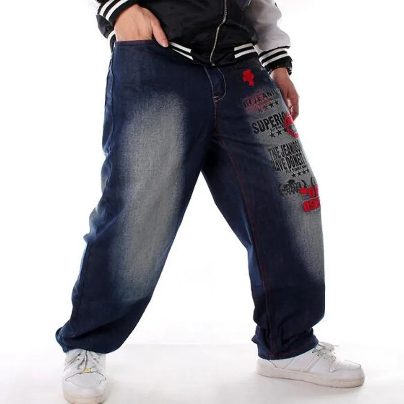 Brīvs Hip Hop Džinsi Vīriešu, Eiropas, Amerikas Zīmols, Hip-hop Tendence Džinsa Bikses Plus Lieluma 42 44 46