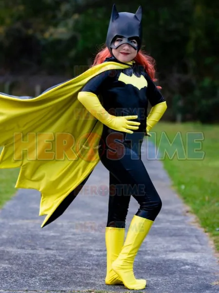 Bērnu Tautas Batgirl Atdzist Supervaronis Cosplay Kostīmu Spandex Cosplay Zentai Tērpu Halloween Kostīms bērniem