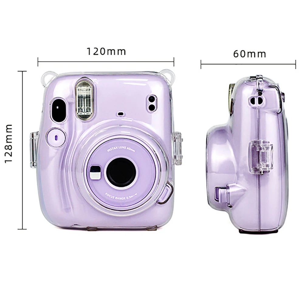 Crystal Caurspīdīga Aizsardzības Lietu, Pleca Siksna, par Fujifilm Fuji Instax Mini 11 Kameras Instant Piederumi