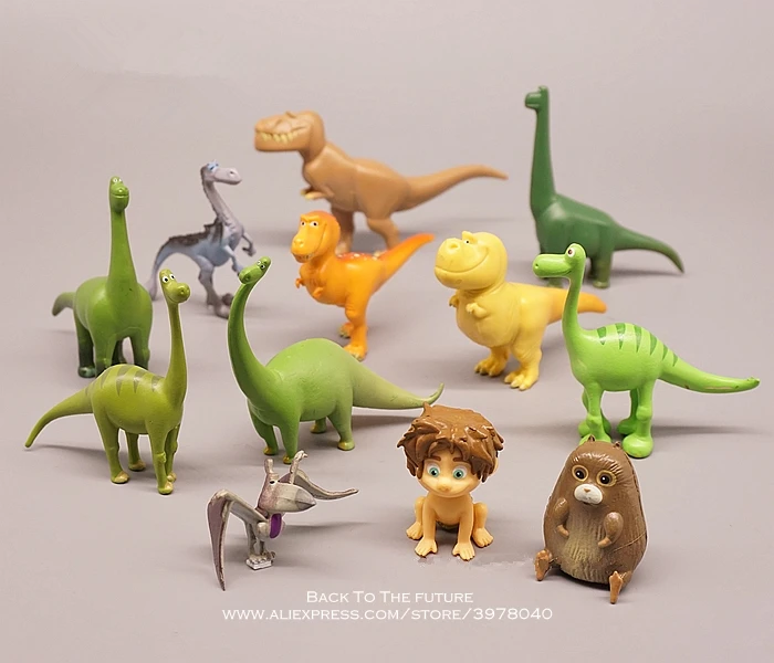 Disney Labu Dinozauru Karikatūra 4-7cm 12pcs/set lelle Rīcības Attēls, Anime Mini Kolekcija Statuetes Rotaļlieta modelis bērniem dāvanu
