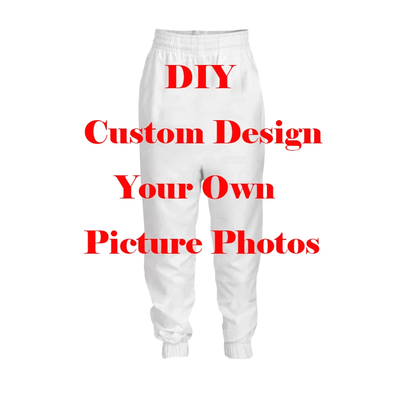 DIY Custom Dizaina Vīriešu Bikses Sieviešu 3D Drukāšanas Jūsu Pašu Attēlu Fotogrāfijas Hip Hop Vīriešu Treniņbikses Palaist Elastīgās Fitnesa Bikses C001-2