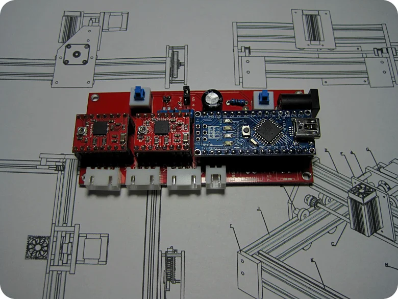 DIY lāzera iekārtas lāzera gravēšanas mašīnas 2 ass stepper motor drive control circuit board bezmaksas piegāde