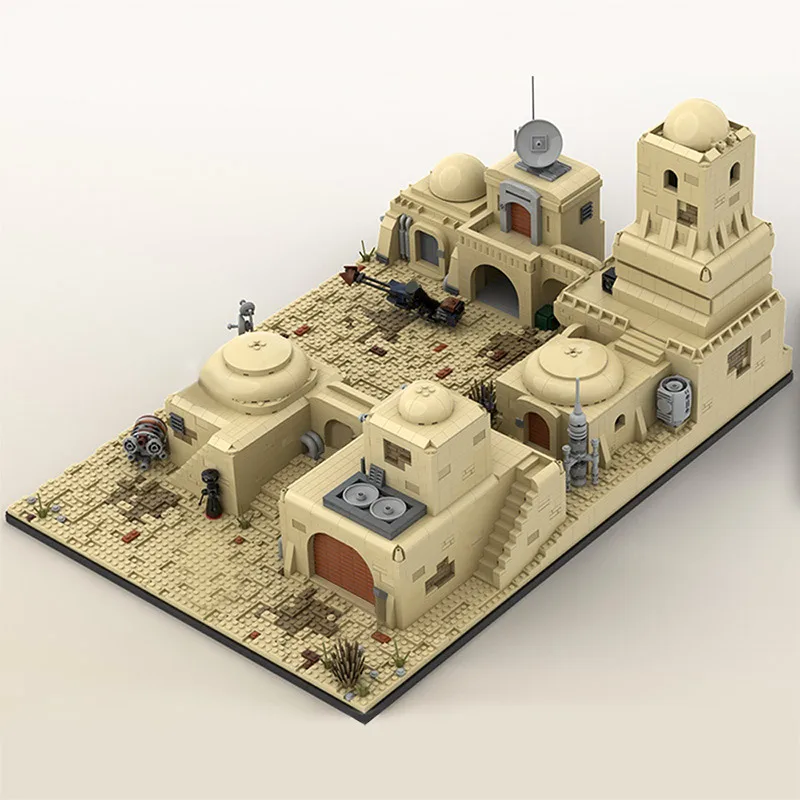 DIY Star Wars Sērijas Celtniecības Bloki Pilsētas Street View Arhitektūras Modelis Tatooine Eisley Tuksnesī Cantina Mos Ķieģeļi Bērniem, Rotaļlietas, Dāvanu