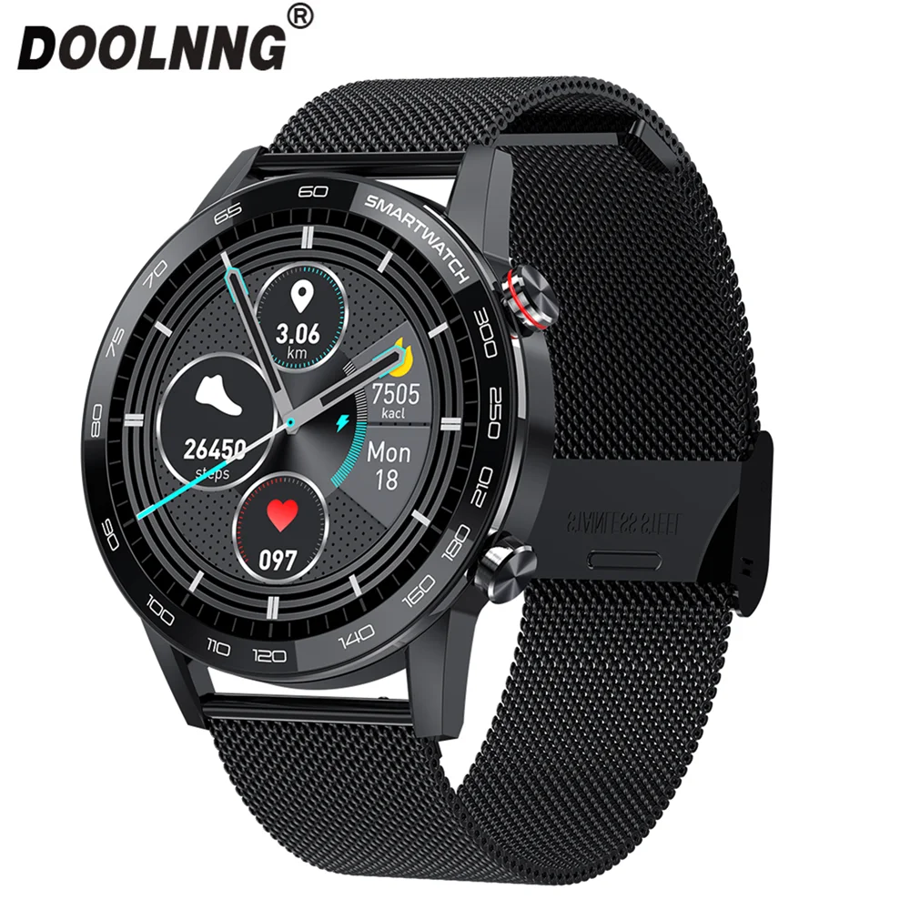 DOOLNNG L16 Smart Skatīties Vīrieši EKG+PPG IP68 Ūdensnecaurlaidīga Bluetooth Mūzikas asinsspiediens, Sirdsdarbības Fitnesa Tracker Sporta Smartwatch