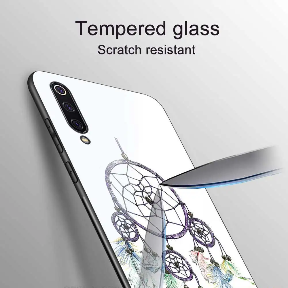 Dreamcatcher Gadījumā Xiaomi Redmi Piezīme 8 9 7 6 Pro 8T Mi Piezīme 10 9 T 8 Pro SE A3 2 Lite 6X F1 Poco X3 Rūdīts Stikls Tālrunis Atpakaļ
