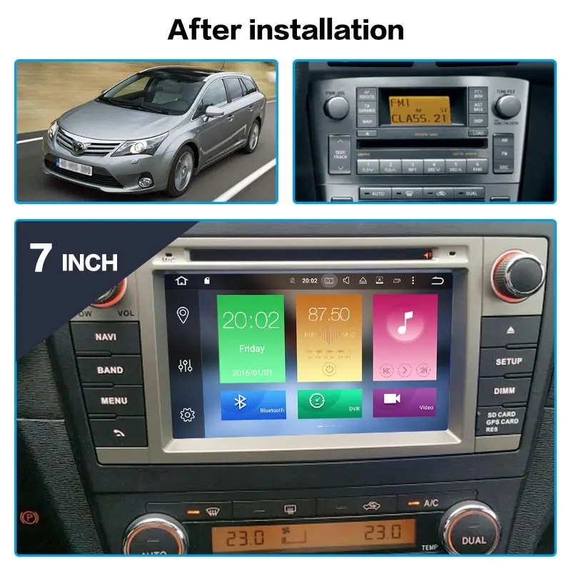 DSP Android 9.1 GPS Navigācijas Auto DVD Atskaņotājs Toyota Avensis T27 2009 Auto Stereo Radio Multimediju Atskaņotājs, Galvu Vienība Ieraksti