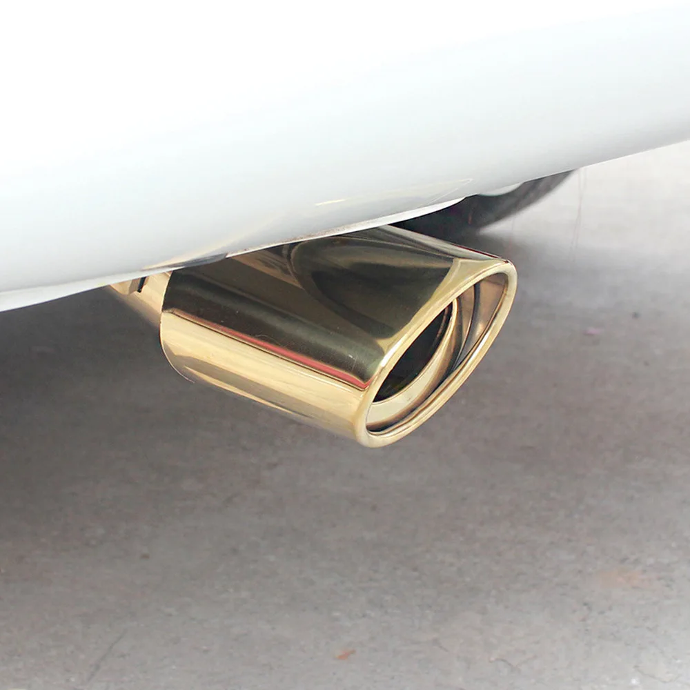 DSYCAR 1Pc Universāls Nerūsējošā Tērauda Grilētu Zelta Automašīnu Izplūdes Caurules Muffler Padoms Auto Modifikāciju auto stils izplūdes cauruļu vāciņu