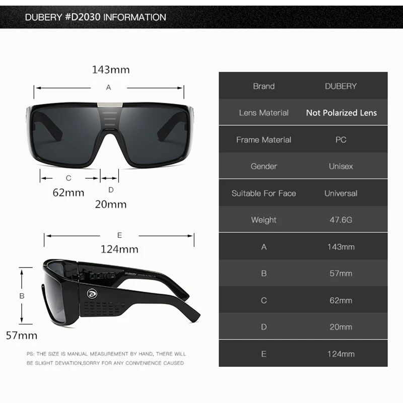 DUBERY Liels Plats Kāju Saulesbrilles Vīriešiem Sporta Aizsargbrilles Lielgabarīta Saules Brilles Sievietēm Retro Rāmis Atstarojošu Pārklājumu 2030