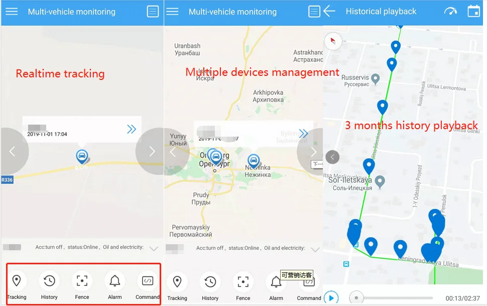 DYEGOO Garantēta 4 joslu auto gps tracker GT06 Google saite GPS dati ātrgaitas platformas naftas samazināt SOS signālu bezmaksas piegāde