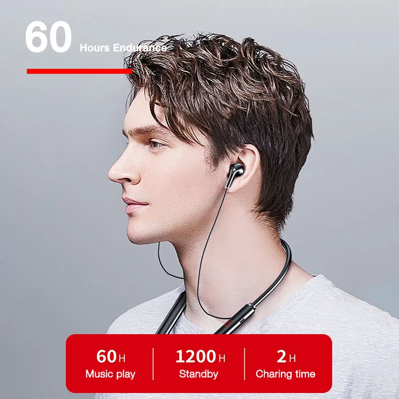 EARDECO 600mAh Bluetooth Austiņas Neckband Austiņas Bezvadu Austiņas Bass Stereo Austiņas Trokšņa Slāpēšanas Ilgu Akumulatora TF