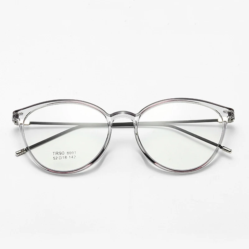 Elbru Dioptrijas 0 -0.5 1.0 1.5 2.0 2.5 3.0 3.5 4.0 4.5 5.0 5.5 6.0 Tuvredzība Brilles Modes Pārredzamu Cat Eye Rāmis Tuvredzīgs Brilles