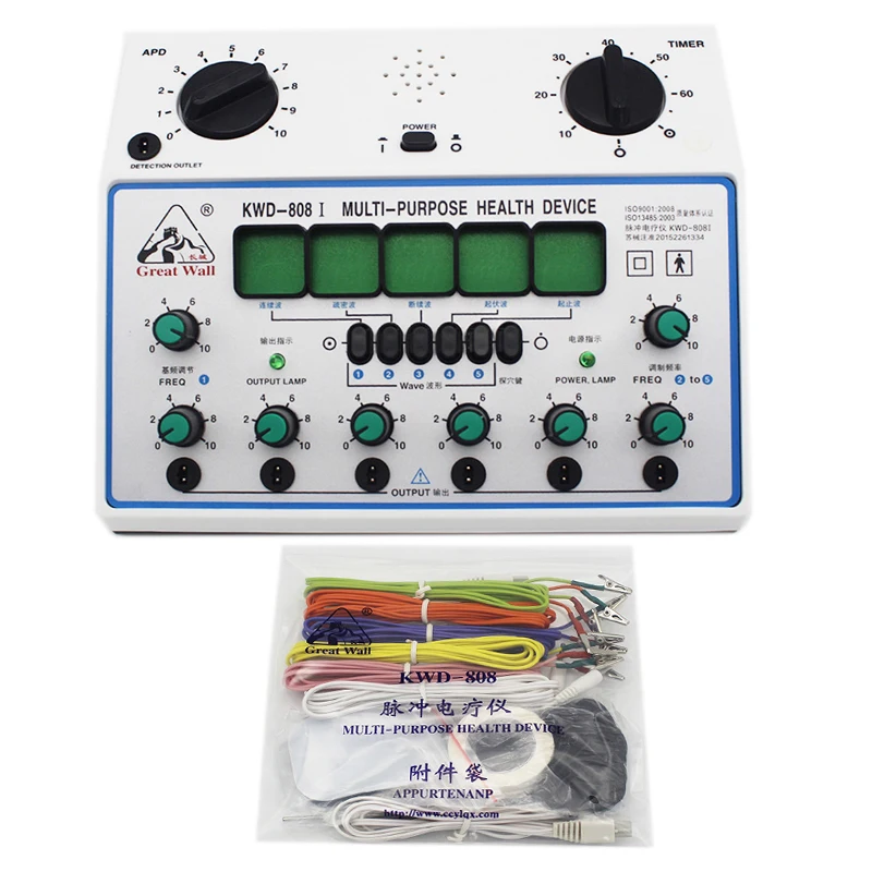 Elektriskā Akupunktūras Stimulators Mašīna, Elektriskā nervu muskuļu stimulators 6 Kanāli Izejas Plāksteris Massager Aprūpes KWD808-I