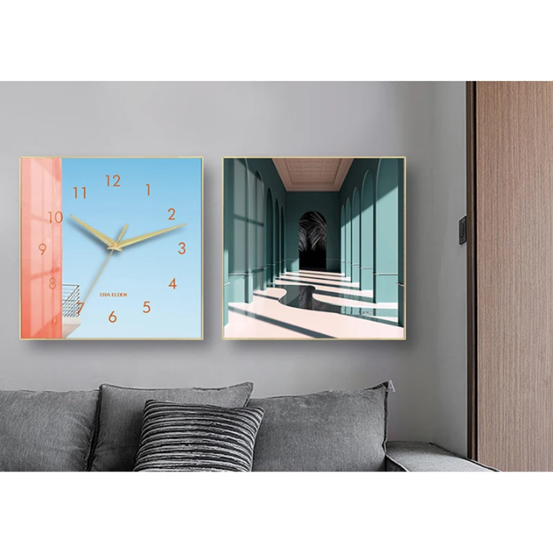 Frane Sienas pulkstenis Metāla Sienas Pulkstenis Klusums Sienas Skatīties Mūsdienu Dizaina Pulksteņi Mājas Dekori Office, Eiropas tipa