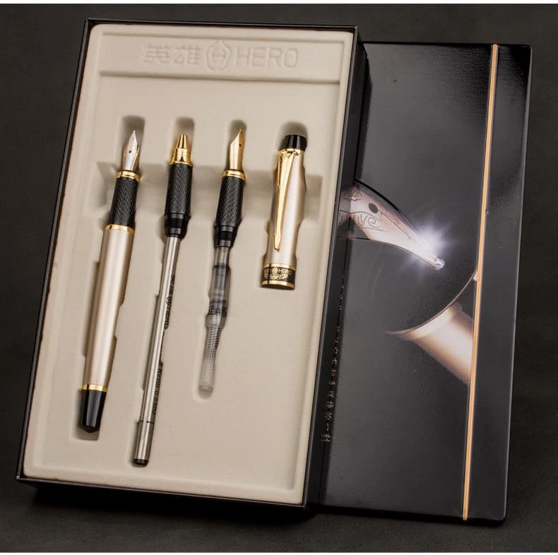 Greznu dāvanu kastīte Tintes Pildspalva 0.7 mm Rullīšu Pildspalva 0.5 mm F padoms un 0,8 mm mākslas līkumu padoms 3 in 1 tintes pildspalvas