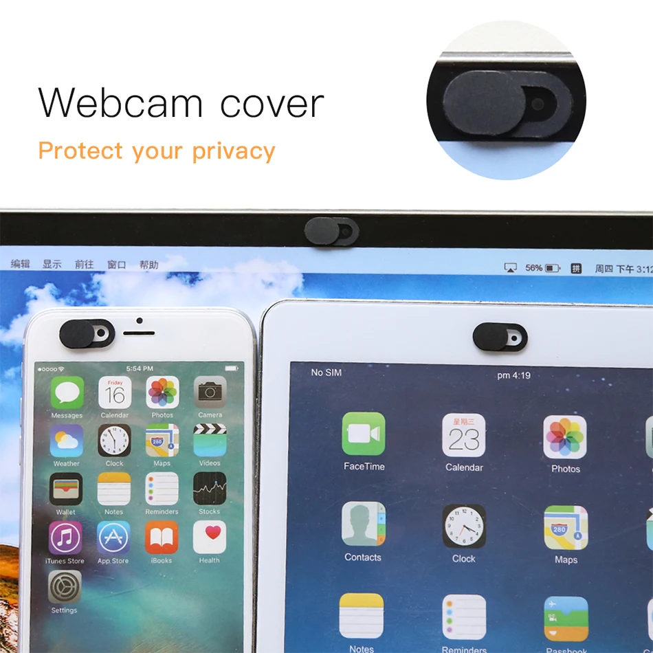 Ihuigol 9Pcs WebCam Vāka Slēdža Magnēts Slīdni Plastmasas Mobilo Telefonu Objektīvs iPhone iPad Planšetdatoru, Klēpjdatoru, Kameru Privātuma Uzlīme