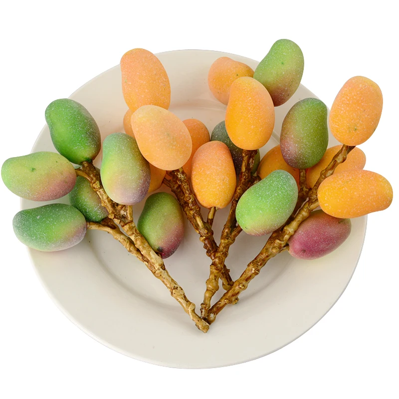 Imitācija viltus mango string augļu un dārzeņu modeli, bērnu rotaļlietas apdare, apdares radošo augļu veikals izkārtojums