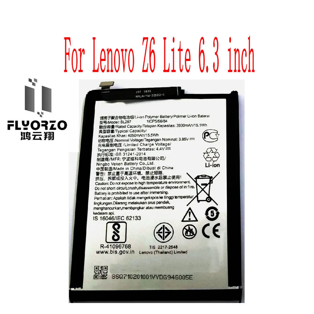Jauni Augstas Kvalitātes 4050mAh BL297 Akumulatoru, Lenovo K5 Pro Z6 Lite 6.3 collu Mobilo Telefonu