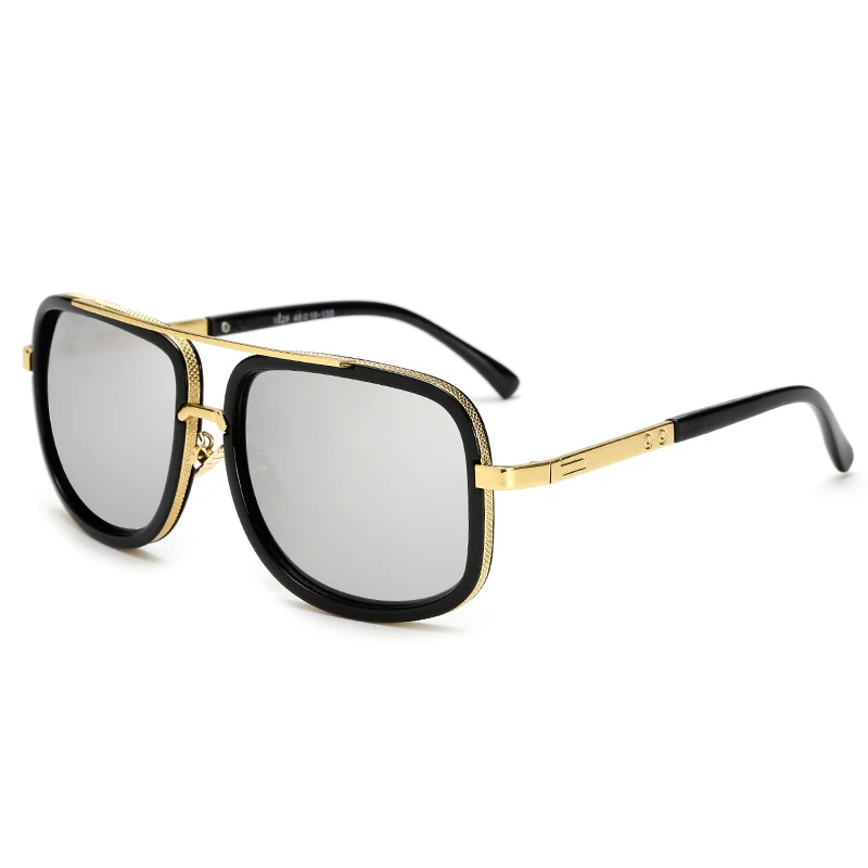 Jauno Modes Lielo Rāmi Saulesbrilles Vīriešiem Kvadrātveida Metāla, Saules Brilles Sievietēm Retro Saules Brilles Vintage Augstas Kvalitātes Gafas Oculos De Sol