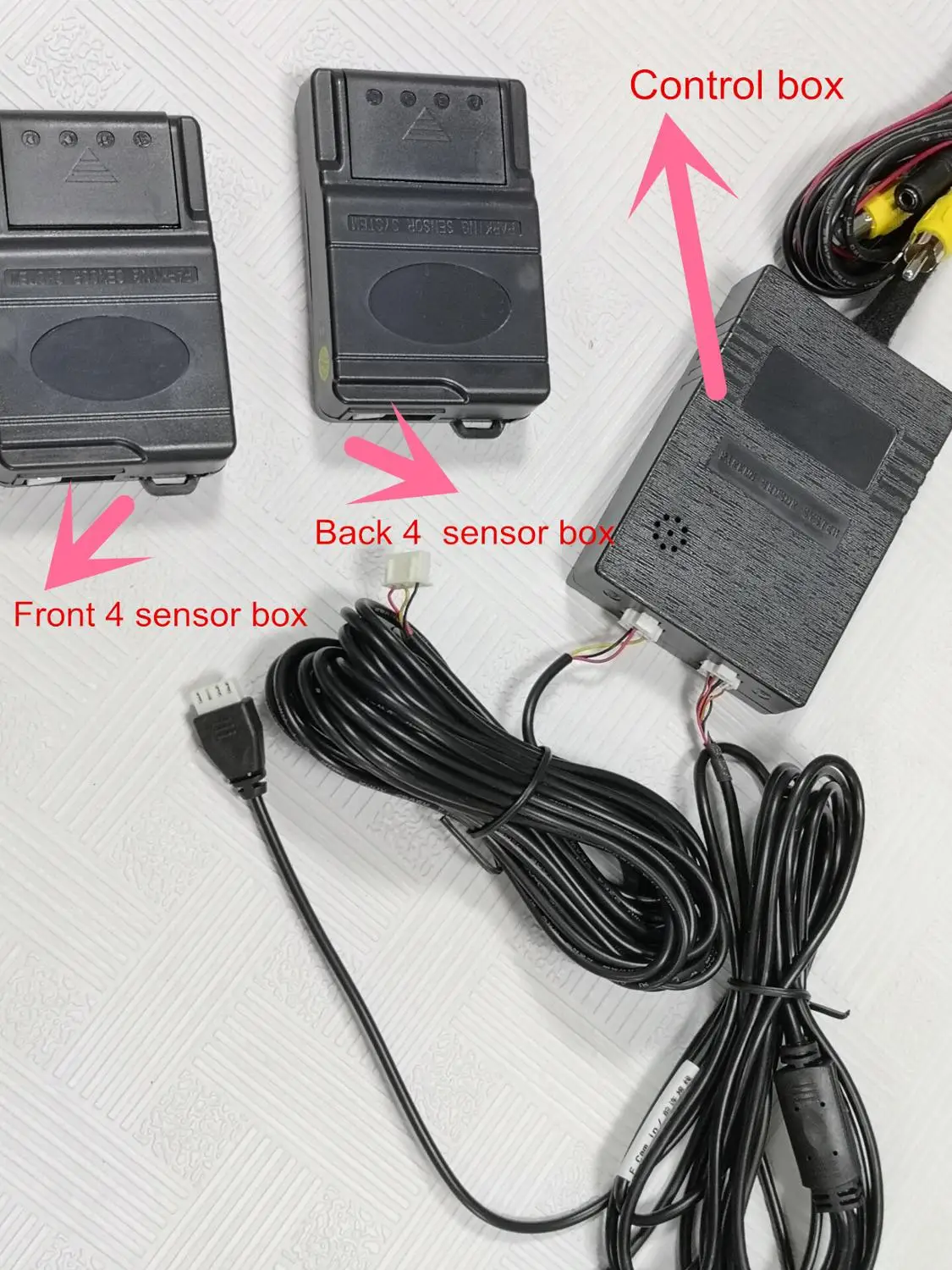Jaunu OPS Sistēmas Parktronics Automašīnas Novietošanas Sensors 8 Trauksmes Zondes video Sistēma ar iespēju sānu Atpakaļskata Kamera ar Auto DVD Monitors
