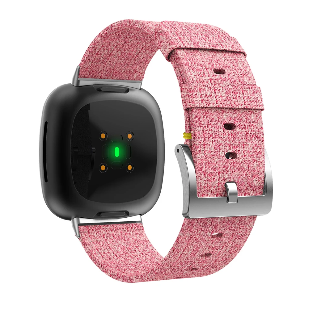Jaunu Siksnu Fitbit Versa 3/Sajūtu Smart Aproce Skatīties Joslas Audekls Neilona Nomaiņa Vīrieši Sievietes Smartwatch Par Versa3 Watchband