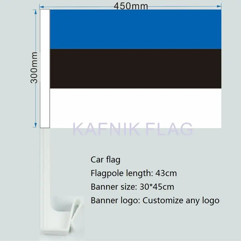 KAFNIK,30X45CM Igaunijas karoga Kanādas auto stiklu karoga pole, automašīnu dekorēšana Bezmaksas Piegāde