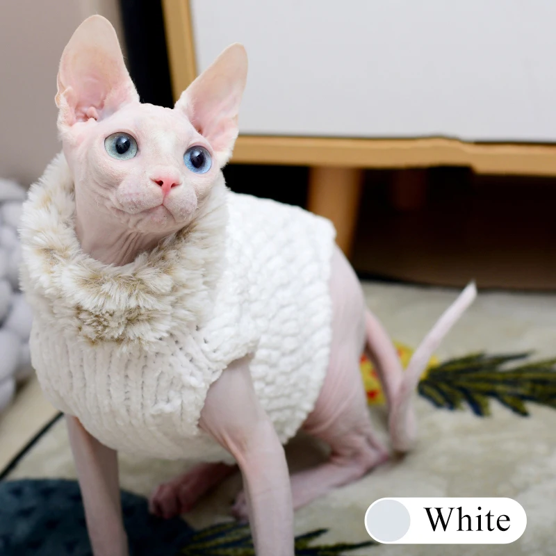 Kaķu Apģērbu Roku Darbs Džemperis Ūdeļu Vilnu Siltā Veste Rudenī, Ziemā Matiem Kaķis Sfinksa Kaķu Apģērbu