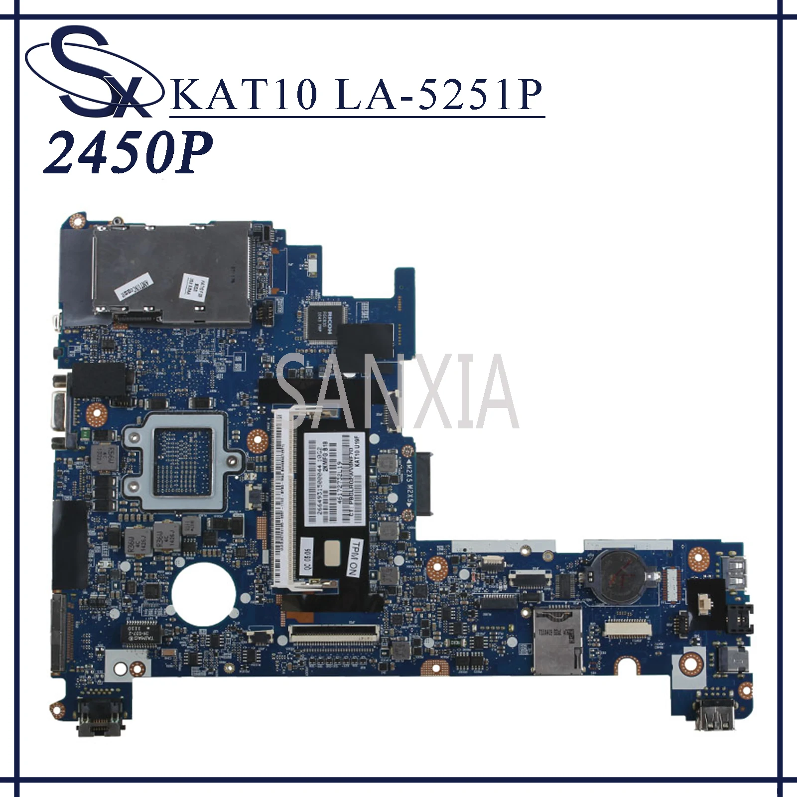 KEFU LA-5251P Klēpjdators mātesplatē HP EliteBook 2540P sākotnējā mainboard I5-540M 598763-001