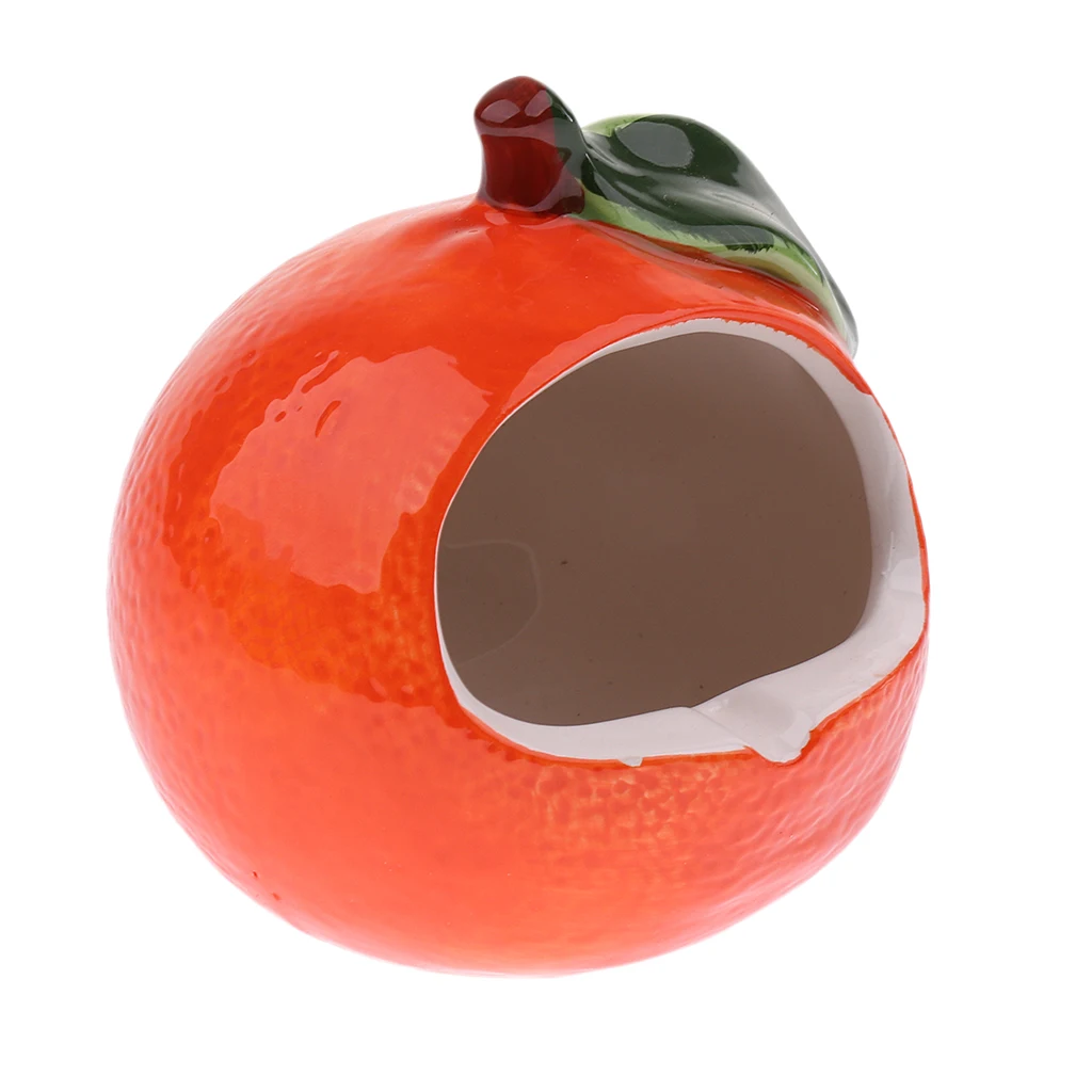 Keramikas Karikatūra Ābolu/Apelsīnu Formas Kāmju Māja Vasaras Dzesēšanas Mazo Dzīvnieku Pet Ligzdošanas Biotopu Būru Piederumi