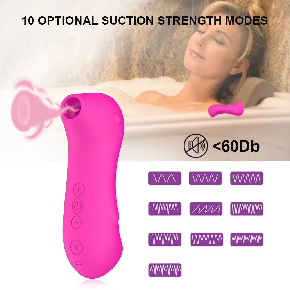 Klitora Nepieredzējis Pūš Vibrators 10 Intensitātes Režīmi Seksa Rotaļlieta Sievietēm Klitora Iesūkšanas Sprauslas Stimulators Pāriem vai Solo