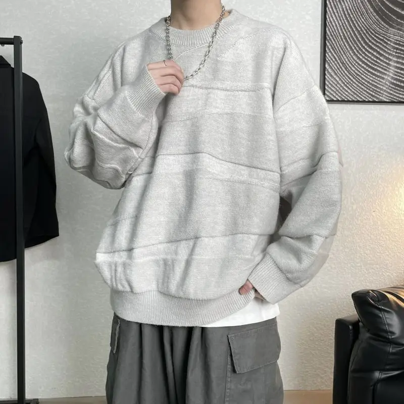 Korejas O-veida kakla Džemperis Vīriešiem Siltumu Modes Retro Gadījuma Trikotāžas Džemperis Vīriešiem Savvaļas Zaudēt Ziemas Džemperi, Vīriešu Drēbes M-XL