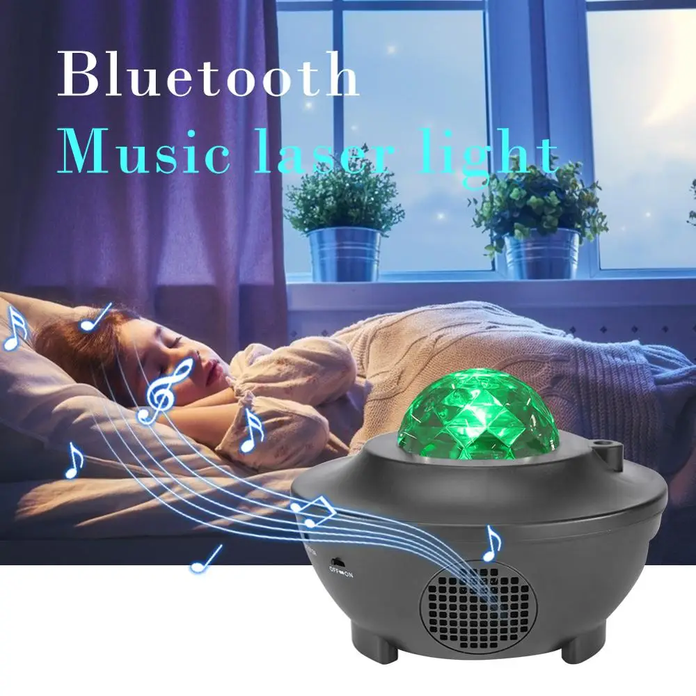 Krāsains Projektoru Zvaigžņotām Debesīm naktī Blueteeth USB Balss Kontrolēt Mūzikas Atskaņotāju, Bērnu Nakts Gaisma Romantiska galaxy projektoru Lampas