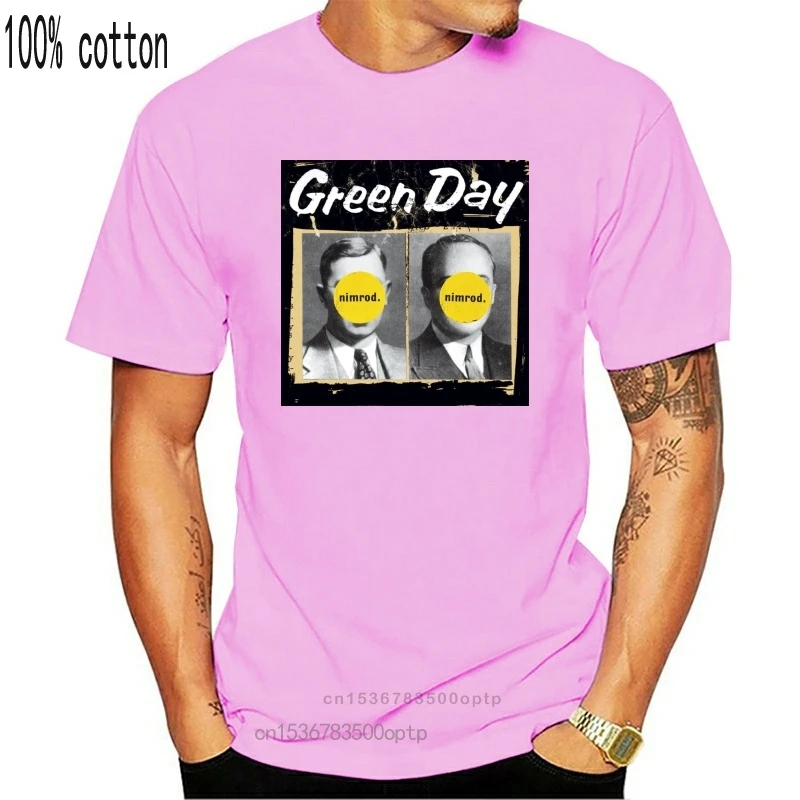 Kvalitātes Krekli Jaunu Stilu O-Veida Kakla Īstermiņa Piedurknēm Green Day Nimrod Tee Krekls Vīriešiem