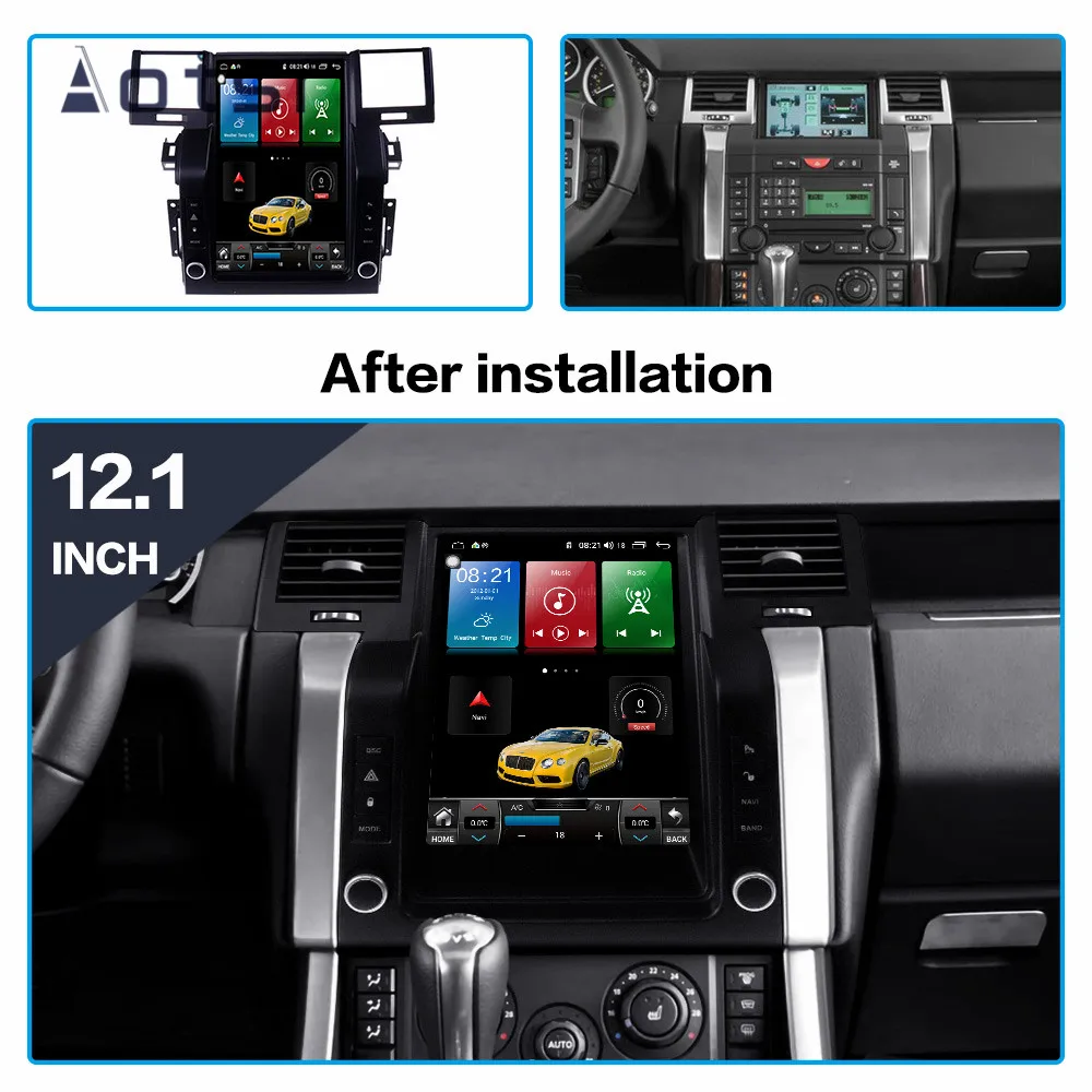 Land Rover Range Rover 2005. - 2009. Gadam Android 10 Multimediju GPS Navigācijas vienības Vadītājs Tesla Audio Auto AutoStereo Atskaņotāju Auto Radio