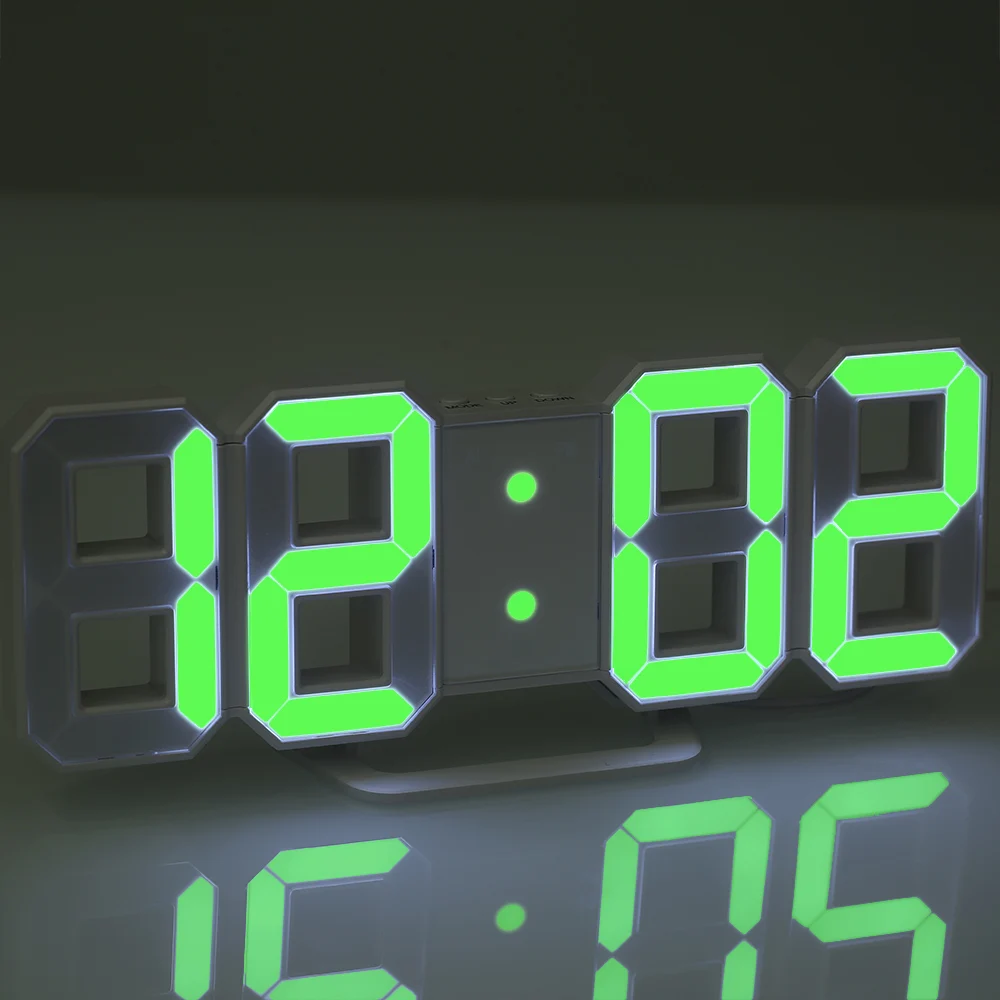 LED Digitālā Sienas Pulkstenis 12H/24H pulkstenis Ar Modinātāja un Snaudas Funkciju, Regulējams Spilgtums Sienas Skatīties viesistabā