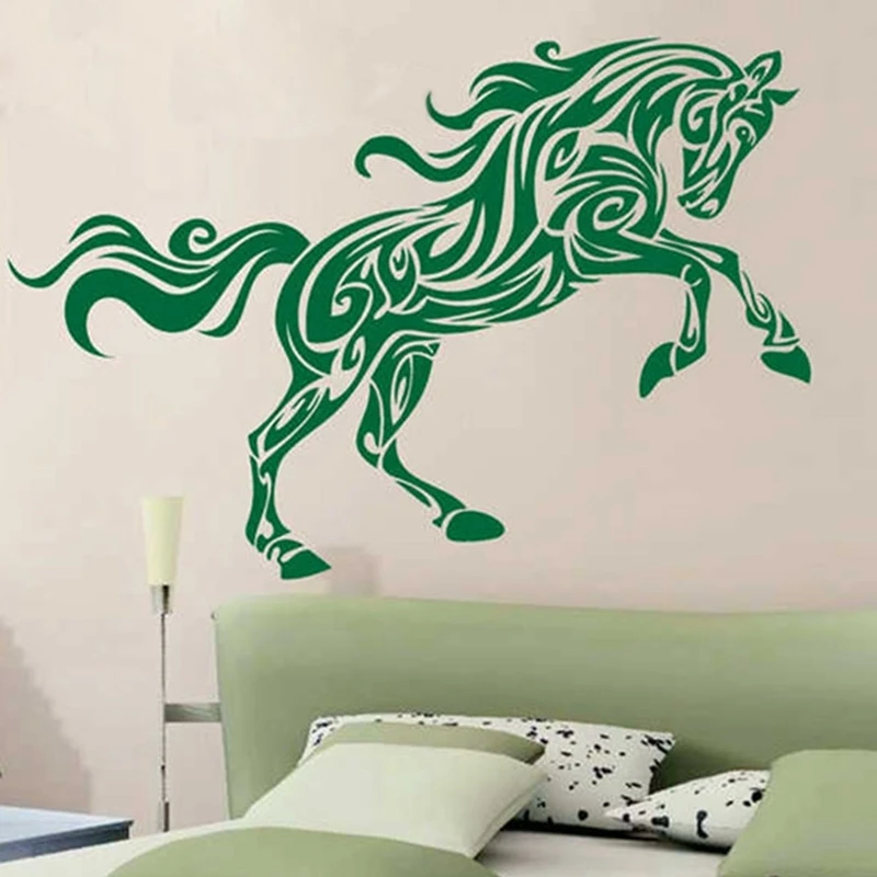 Liela izmēra anotācija zirgu modelis ūdensnecaurlaidīgs vinils mākslas zirgu mūra sienas decal uzlīmes sienu dekorēšanai bezmaksas piegāde