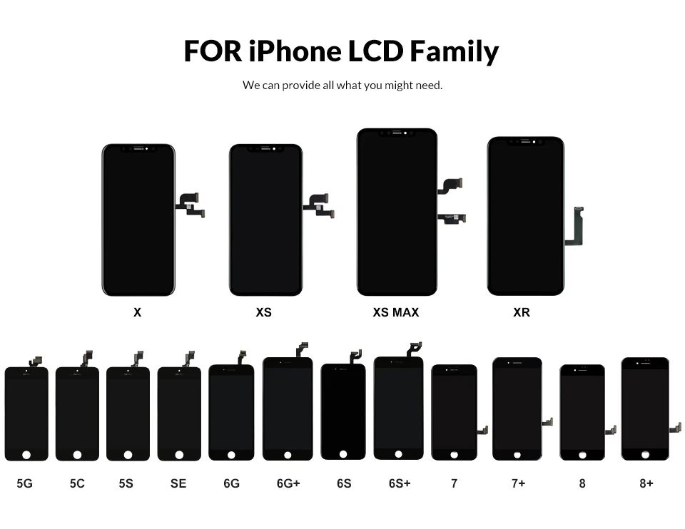 Liels AAA iPhone 5S SE 6 6Plus LCD Ekrāns AAA Kvalitātes Aizstāšana ar Touch Screen iPhone 7 7Plus 8 8Plus Displejs