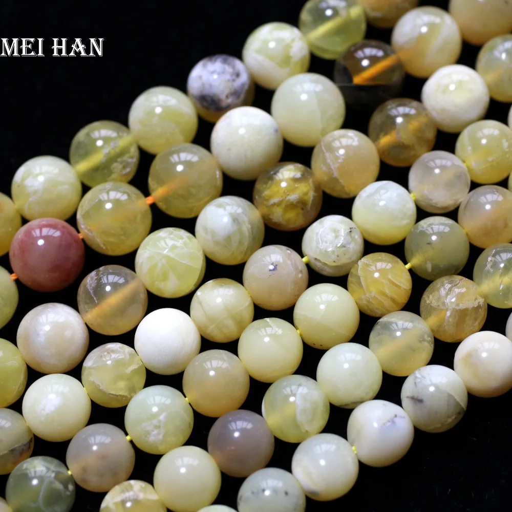 Meihan Bezmaksas Piegāde (48beads/daļa/25g) dabas 7.5-8mm dzeltenais opāls vienmērīgu kārtu zaudēt krelles rotaslietas pieņemšanas dizains