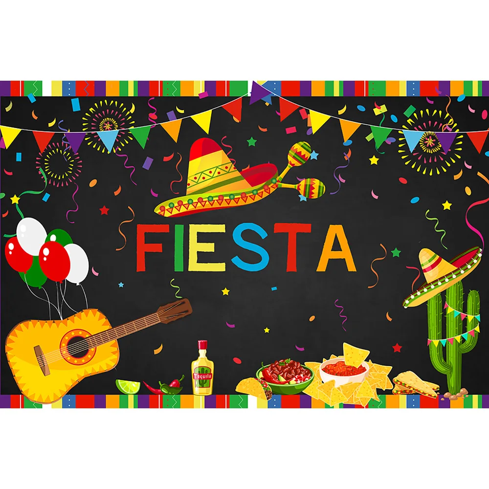 Meksika Fiesta Tēmu Dzimšanas dienas svinības Fons Apdare Meksikas Karnevāla Foto Fona Ģitāra Dienā, Dead Fotogrāfija