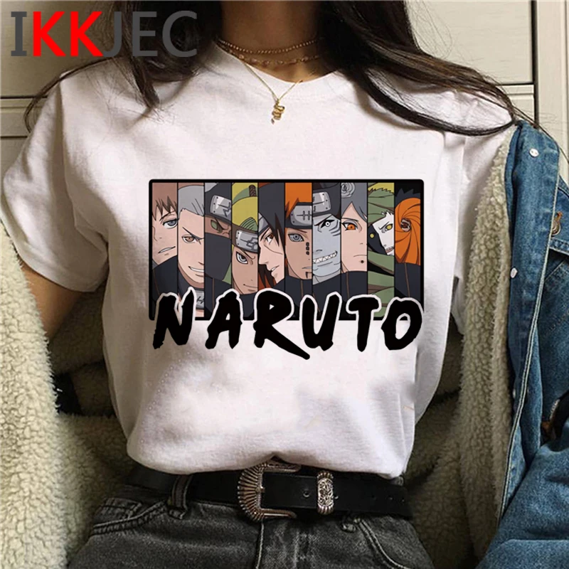 Modes Japāņu Anime Naruto Atdzist T Sievietēm Ullzang Harajuku T-krekls Akatsuki Sasuke Grafiskais T Krekls Streetwear Top Sieviete