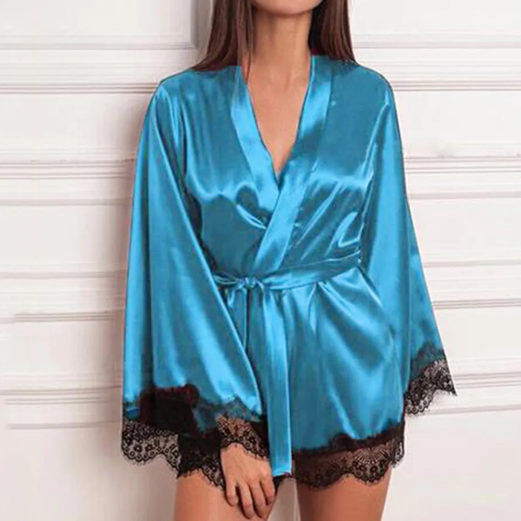 Modes Sievietes, Meitenes, Sexy garām Piedurknēm ar mežģīņu Apakšveļa Bižutērija Ledus Zīda Sleepwear Komplekts Lady Nightgowns