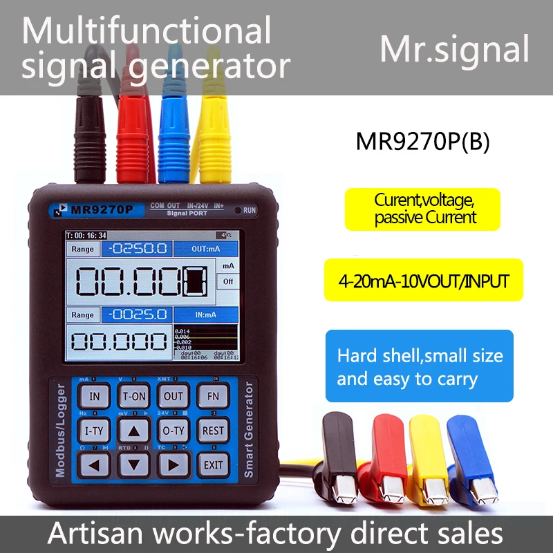 MR9270P 4-20mA ģenerators / 4-20mA kalibrēšanas Strāvas sprieguma Signālu Spiediena raidītājs USB Ports Uzlādējams Priekšsēdētāja Signāls
