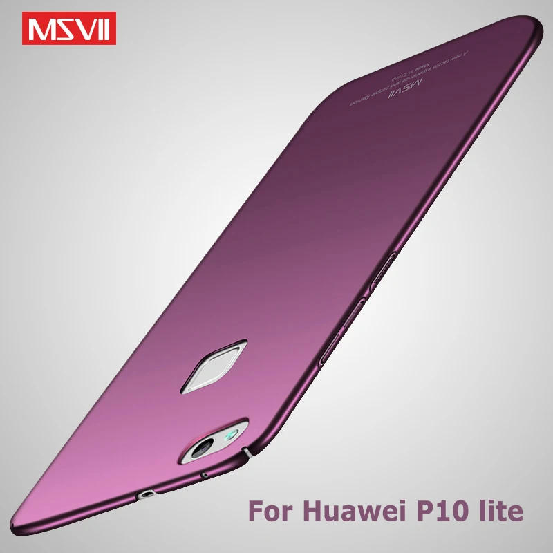 MSVII Gadījumos Huawei P10 Lite Lietu Vāku Slim Matēta Coque Par Huawei P10 Plus Gadījumā Grūti PC Vāks Huawei P 10 Lite Gadījumos