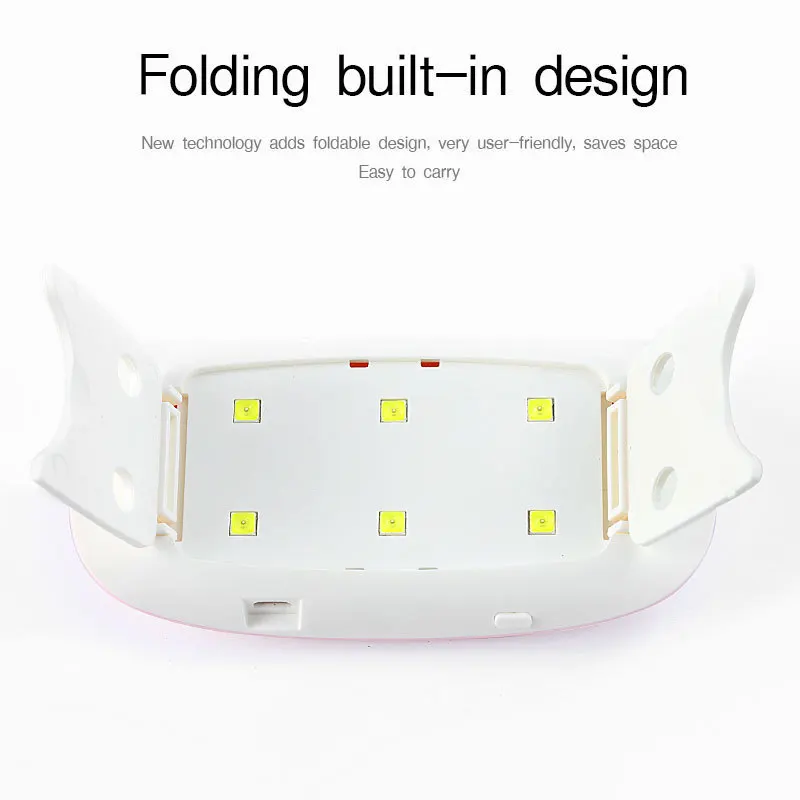 Mājas Lietošanai Mini 6W Nagu Žāvētājs Mašīna UV LED Lampas, Micro USB Kabelis Mājas Lietošanai Nagu UV Gēla Laku, Fēns 6 LED Lampas Nail Art Rīki