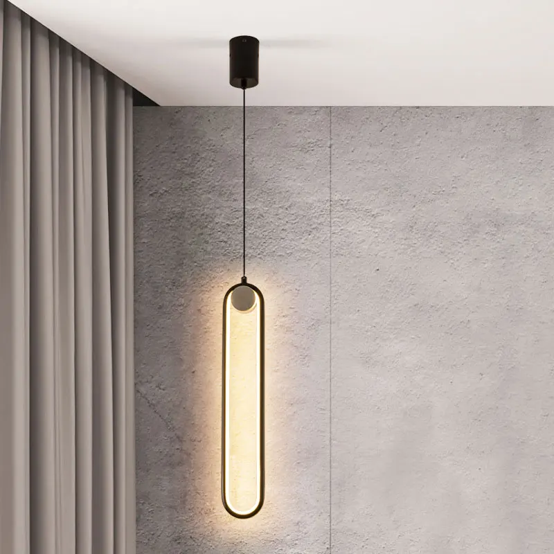 Mūsdienu LED pendant gaismas minimālisma restorāns /kafijas bārs/dzīvojamā istaba/nakts kulons lampas fona sienas garā rindā karājas lampas