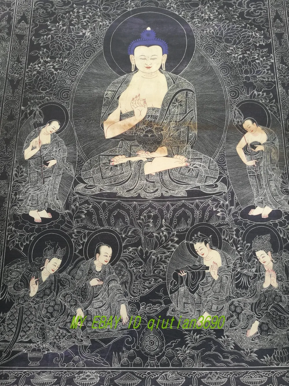 Nepālā Tibetas thangka gleznas Veco thangka kolekcija T02
