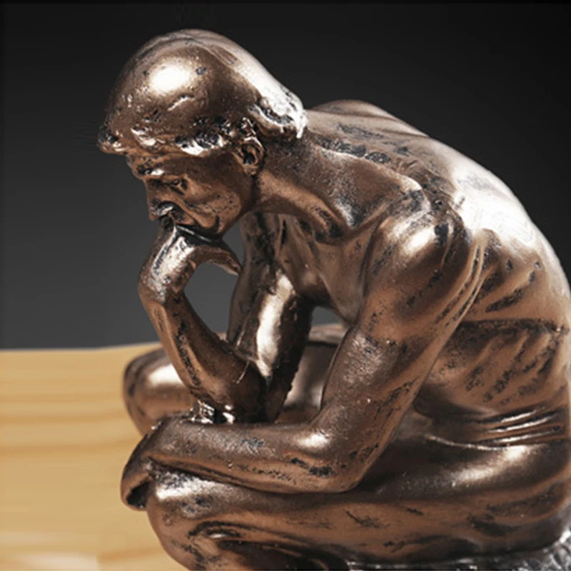 Nordic Style Domātājs Statuja Apdare Radošo Meditator Skulptūru Mājas Dekoru Mūsdienu Mākslas Grāmatu Plaukts Vīna Skapis Mīksta Apdare