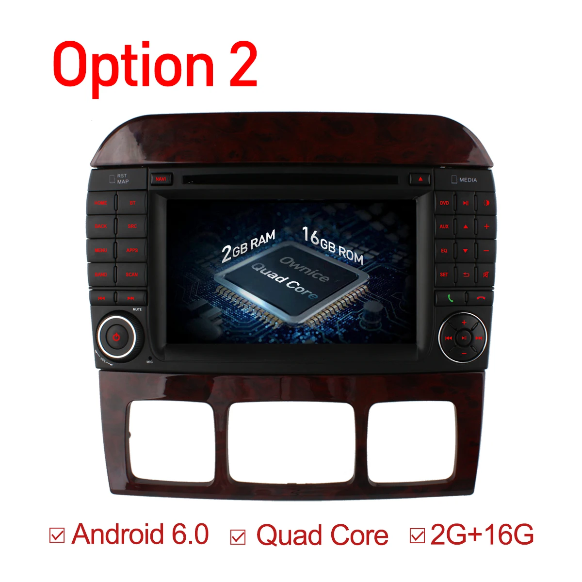 Ownice C500 Android 6.0 Octa Core Auto DVD Atskaņotājs Mercedes S Klasi W220 S280 S320 S350 S400 S420 S430 GPS Navi Radio wifi 4G