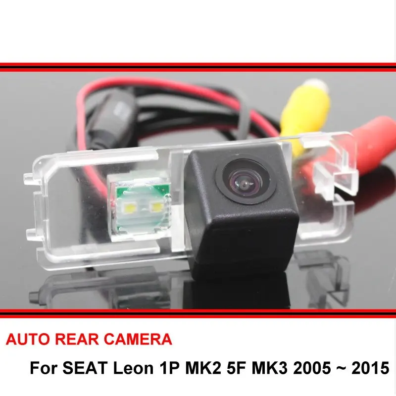 Par SEAT Leon 1P MK2 5F MK3 2005 ~. gadam Nakts Redzamības Atpakaļskata Kamera Atpakaļgaitas Kamera Auto Atpakaļ uz augšu Kamera HD CCD