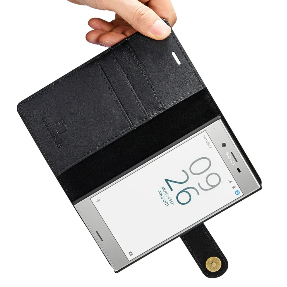 Patiesu Triecienizturīgs Noņemams Maciņš Case For Sony X XZ2 Kompakts Flip Ādas Vāks Sony Xperia XZ XZs XZ1 XZ2 Magnētisko Coque